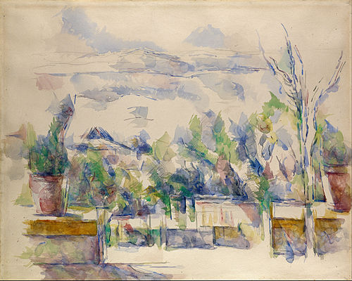 La terrasse du jardin des Lauves, 1902, Paul Cézanne
