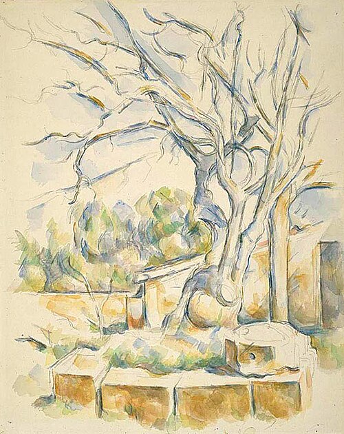 Le pistachier dans la cour de Château Noir, II, , Paul Cézanne