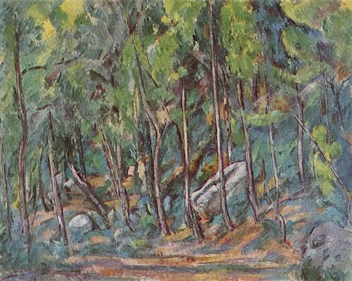 Dans la forêt de Fontainebleau, 1879, Paul Cézanne