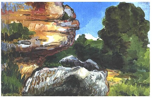 Rochers, 1850, Paul Cézanne