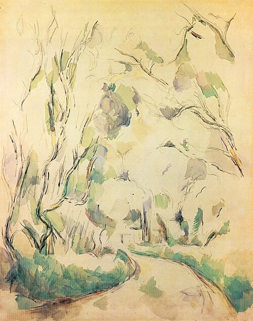 Puits et route tournante dans le parc de Chateau Noir, 1900, Paul Cézanne