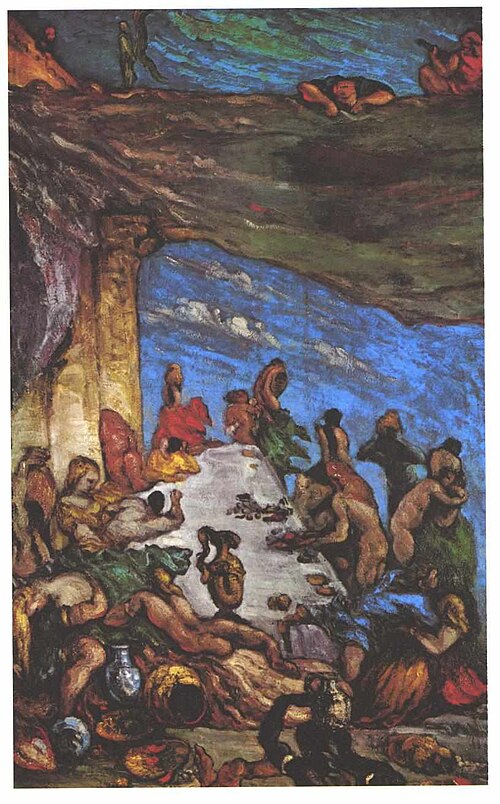 Le Festin – L'orgie; Le banquet de Nabuchodonosor, 1867, Paul Cézanne