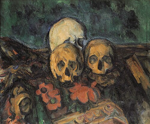 Trois crânes sur un tapis d'Orient, 1904, Paul Cézanne
