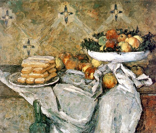 Compotier et assiette de biscuits, 1877, Paul Cézanne