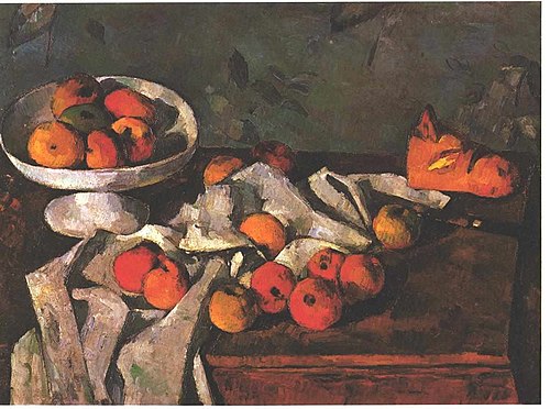 Compotier, pommes et miche de pain, 1879, Paul Cézanne
