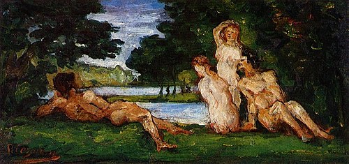 Baigneurs et baigneuses, 1870, Paul Cézanne
