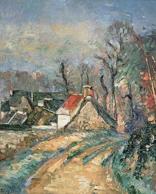 Chaumières à Auvers-sur-Oise en hiver, 1873, Paul Cézanne