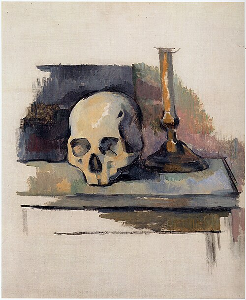 Crâne et chandelier, 1900, Paul Cézanne