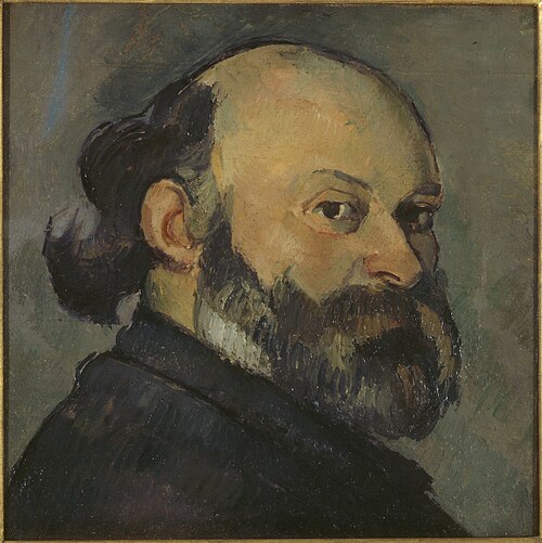 Portrait de l’artiste regardant par-dessus son épaule, 1883, Paul Cézanne