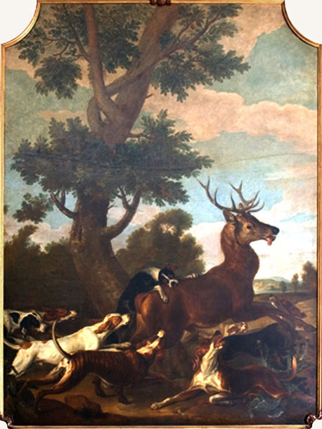 Deer hunt, 1850, Alfred de Dreux