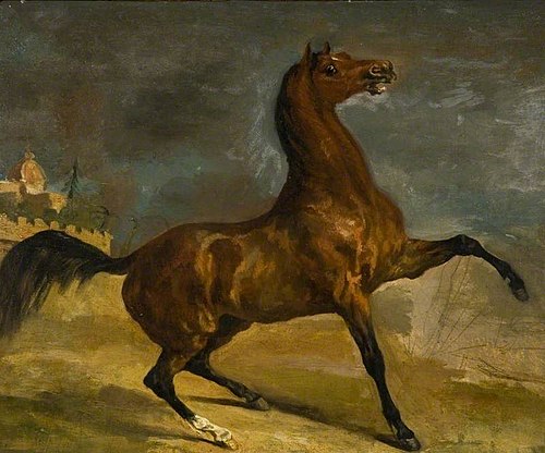 A Horse in a Landscape, 1835, Alfred de Dreux