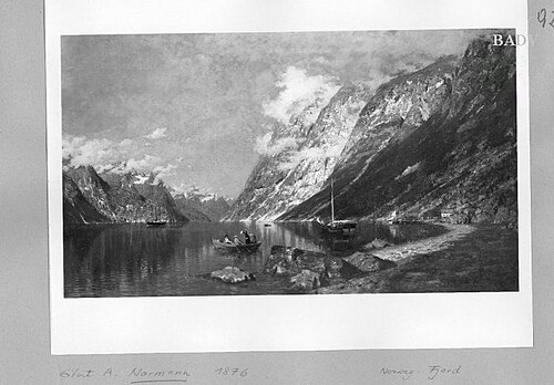 A Fjord in Norway, 1876, Adelsteen Normann