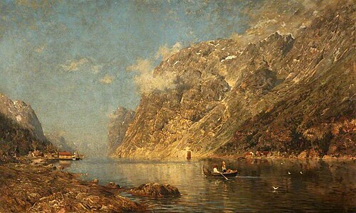 A Norwegian Fjord, 1876, Adelsteen Normann
