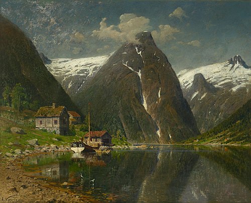 Ferme dans l'Esefjord, 1900, Adelsteen Normann