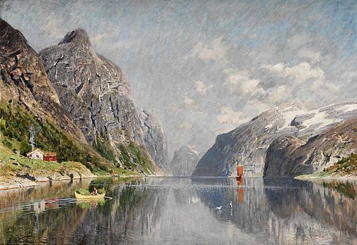 Paysage de fjord norvégien, 1900, Adelsteen Normann
