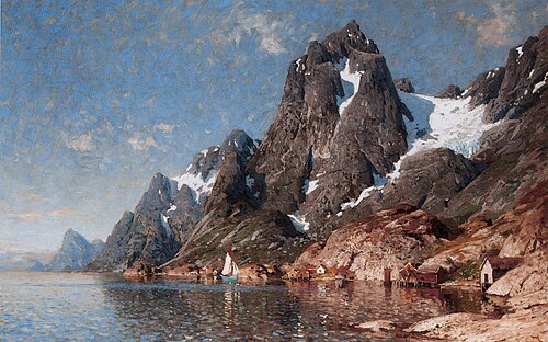 Voile dans le fjord, 1900, Adelsteen Normann