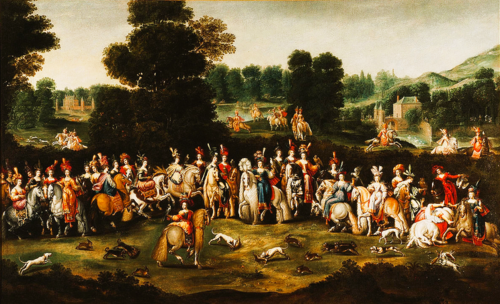 La chasse de la duchesse Nicole de Lorraine, 1625, Claude Deruet