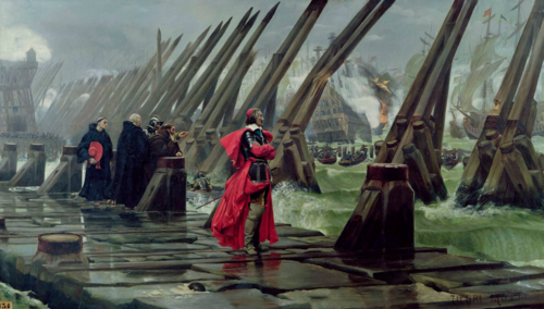 Richelieu sur la digue de La Rochelle, 1881, Henri-Paul Motte