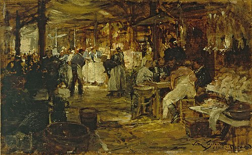 Le marché de la Madeleine, 1890, Victor Gilbert