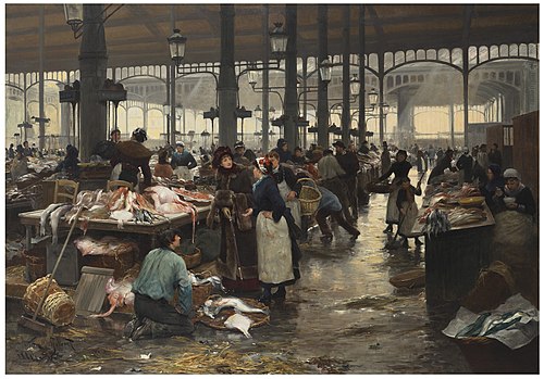 Le pavillon de la Marée aux Halles-Centrales de Paris, 1881, Victor Gilbert