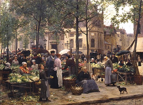 Le Carreau des Halles, 1890, Victor Gilbert