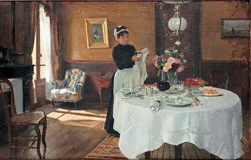 Laying the table, 1933, Victor Gilbert
