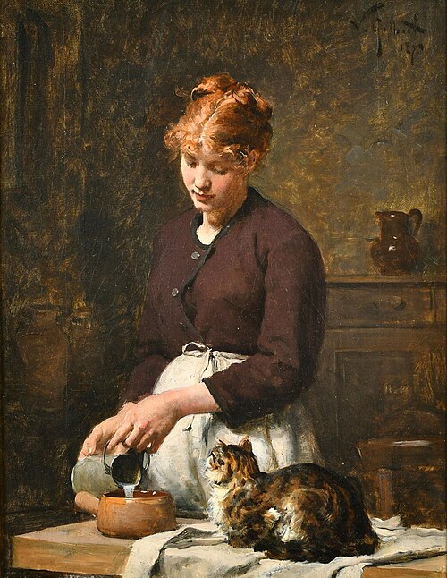 Cat's Lunch, 1879, Victor Gilbert