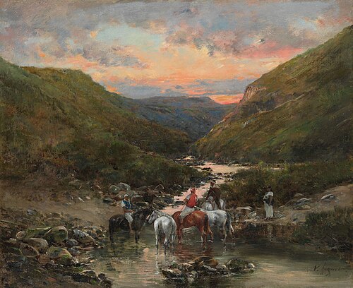 Ravine Near Biskra, 1892, Victor Huguet