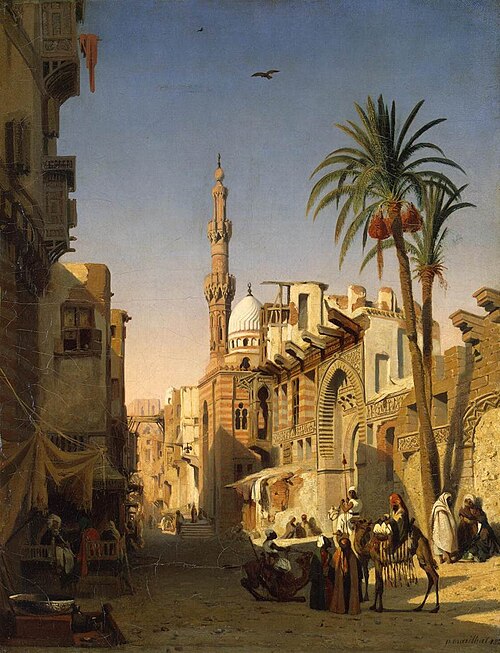 Ezbekiah Strieet in Cairo, 1833, Prosper Marilhat