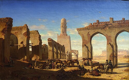 Ruines de la mosquée du khalife Hakem au Caire, 1846, Prosper Marilhat