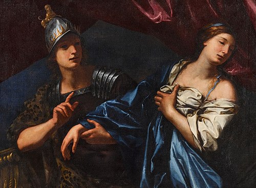 A classical scene: a warrior prince leading a maiden away, , Vincenzo Dandini