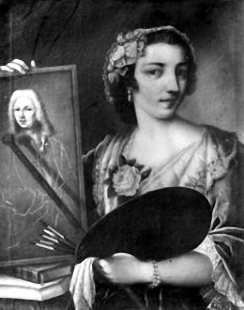 Self-portrait, 1750, Violante Beatrice Siries