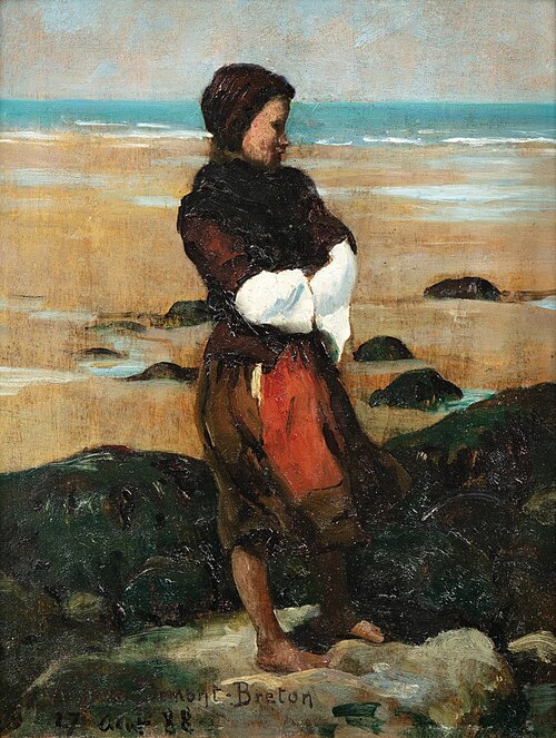 Breton Woman on the Beach, , Virginie Demont-Breton