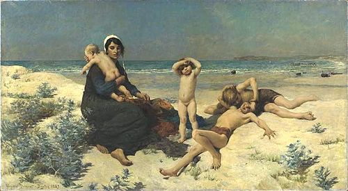 La Plage, 1883, Virginie Demont-Breton