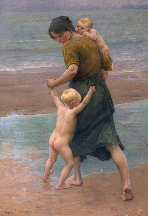 Into the Water!, 1898, Virginie Demont-Breton