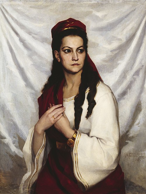 Portrait of actress Hedvig Raa-Winterhjelm, 1876, Albert Edelfelt