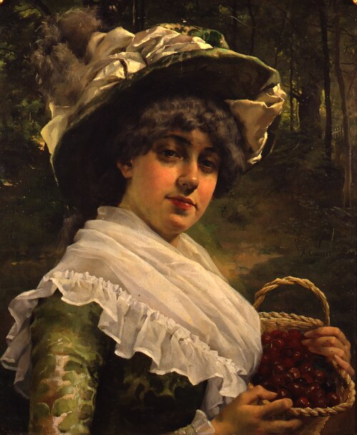 Cherry Girl, 1878, Albert Edelfelt