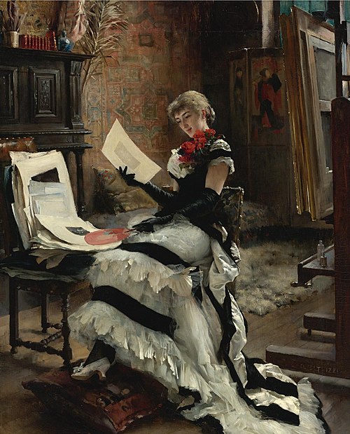 Chez l'artiste (Les gravures), 1881, Albert Edelfelt