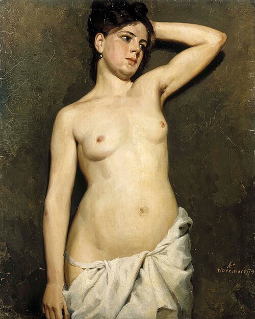 Étude de nu féminin, 1874, Albert Edelfelt