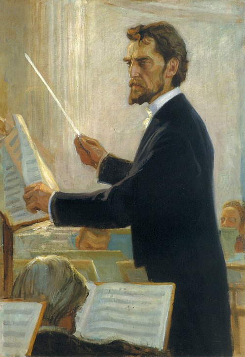 Portrait of Robert Kajanus, 1905, Albert Edelfelt