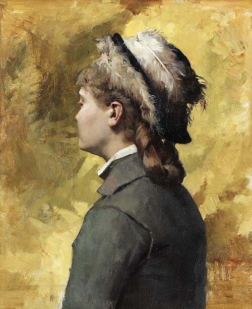 Young Woman in Grey, 1878, Albert Edelfelt