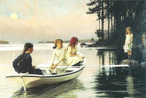 Summer evening, 1883, Albert Edelfelt