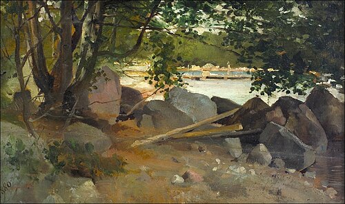 Strandstenar på Haiko, 1880, Albert Edelfelt