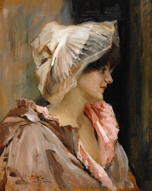 Parisian lady in a Peignoir, 1884, Albert Edelfelt