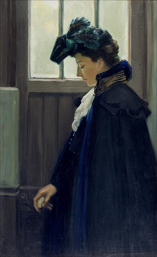 At the door, 1901, Albert Edelfelt