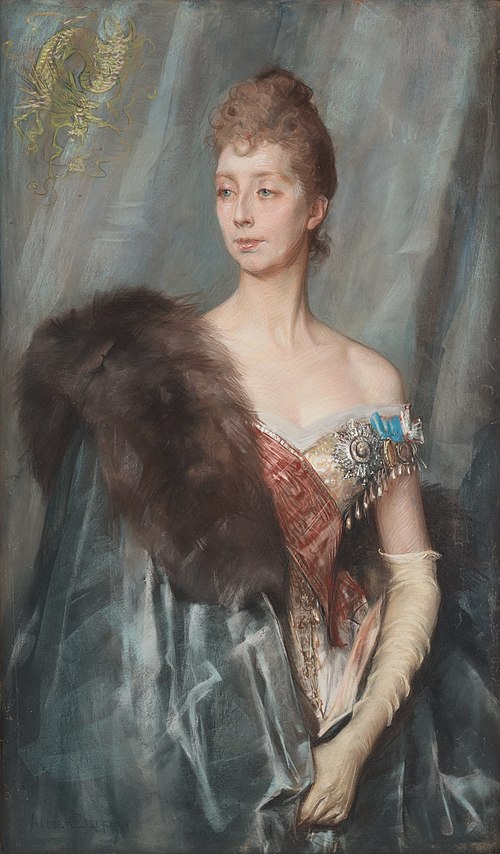 Study for "Portrait of Princess Marie Amélie Françoise Hélène of Danmark, née princess of Orléans (1, 1894, Albert Edelfelt