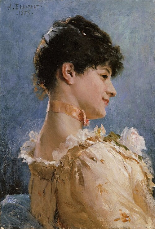 Brunette, 1885, Albert Edelfelt