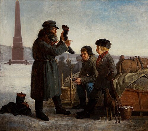 A Jew Selling Boots, 1873, Albert Edelfelt