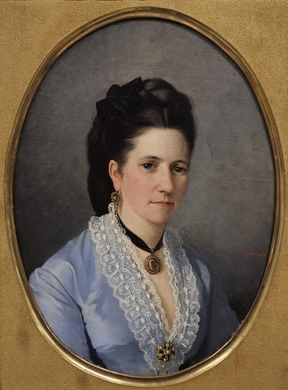 Portrait of Baroness Adelaide Leuhusen, née Ahlberg, 1872, Albert Edelfelt