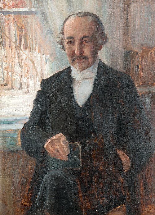 Portrait of Zacharias Topelius, 1850, Albert Edelfelt